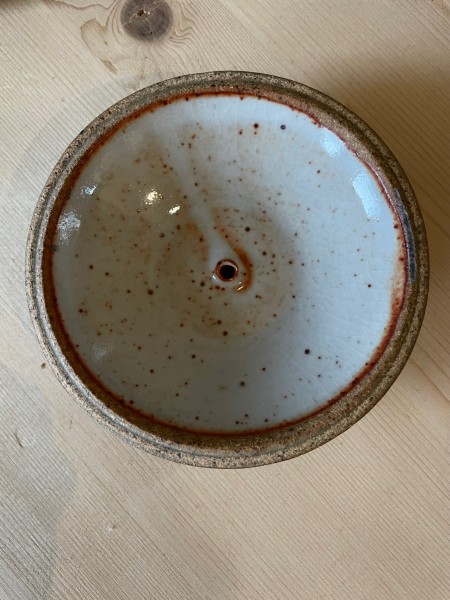 Keramik Schale für Räucherstäbchen offwhite Terra